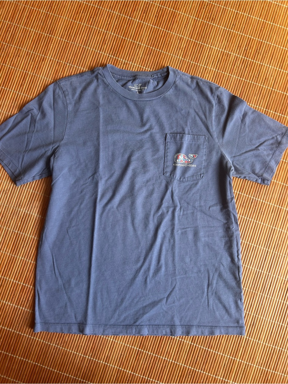 Vineyard Vines Kid’s Short Sleeve Pocket Tee in Slate Blue